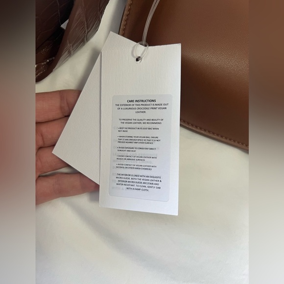 SENREVE Poema | Tan Convertible Bag Clutch | Vegan Leather And Suede | NWT - Picture 11 of 11